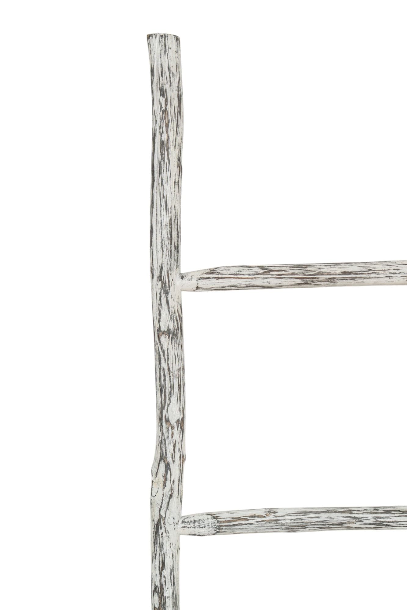 Biscottini Drabinka na ręczniki łazienka 128x32x3 - dekoracyjna drewniana drabina - drewniana drabina wisząca na ręczniki - bambusowa drabina na ręczniki - metalowa drabina na ręczniki