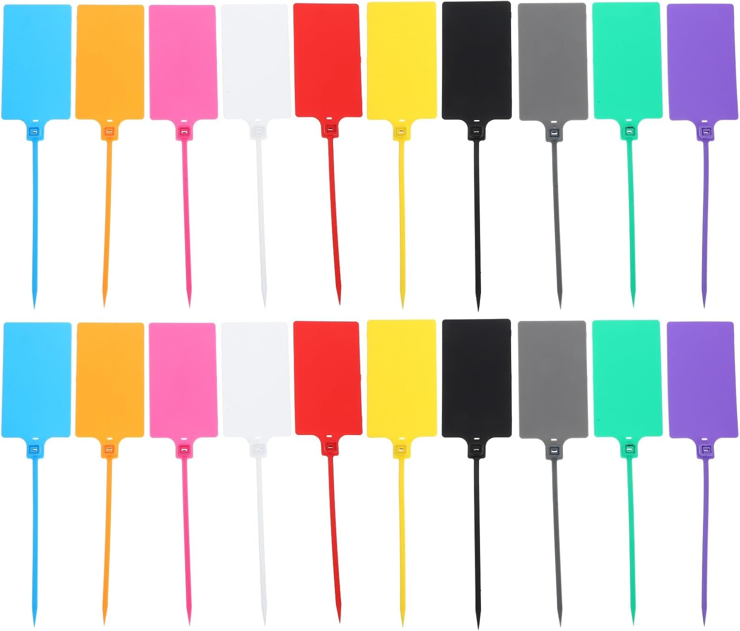 Beaupretty 100pcs Mixed Color Plastic Shipping Tags with Cable 5.8x100mm Sturdy Labeling Tags for Luggage and Industrial Packaging