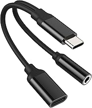 Aux Cable USB C Adapter 3.5 Jack Headphone for iPhone15 Type C Charger Earphone Splitter Compatible with Samsung for Apple Pro Max Plus for iPad Pro Air Mini Type-C Fast Charging Cable Port