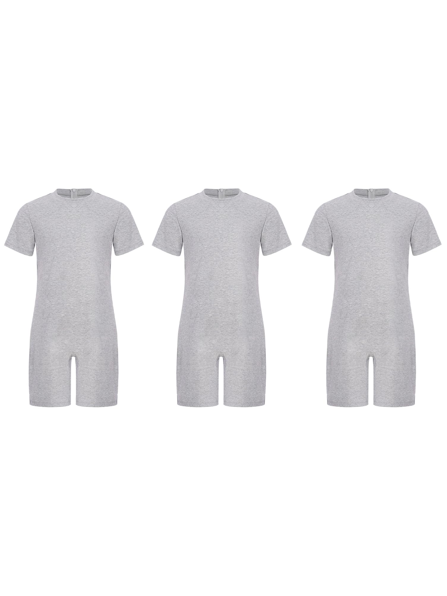 Aislor Ropa Adaptativa Para Niños Y Niñas Con Necesidades Especiales Body Con Cremallera Mono De Algodón De Manga Corta Fácil Vestir