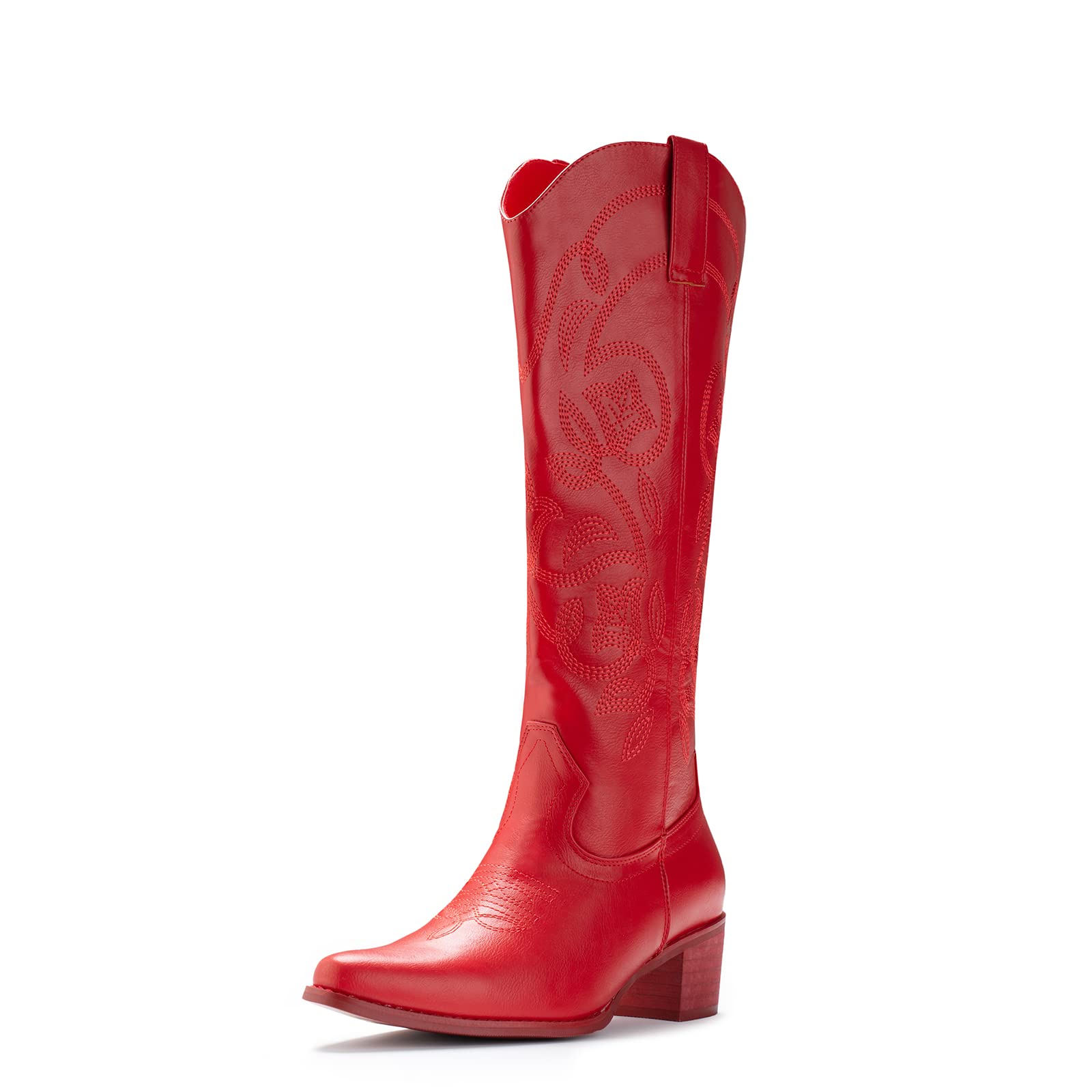 IUV Cowboy Boots For Women Pointy Toe Western Boots Cowgirl Boots