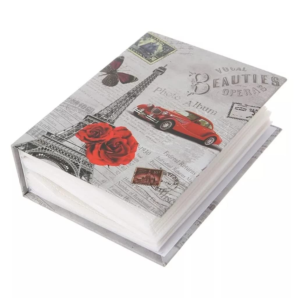 Álbum de Fotos con 100 Bolsillos, con Fotos intersticiales, Ideal como Recuerdo para niños (16,5 x 12,5 x 5 cm)