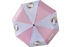 Hello Kitty Pink Folding Umbrella for Stylish Rain Protection