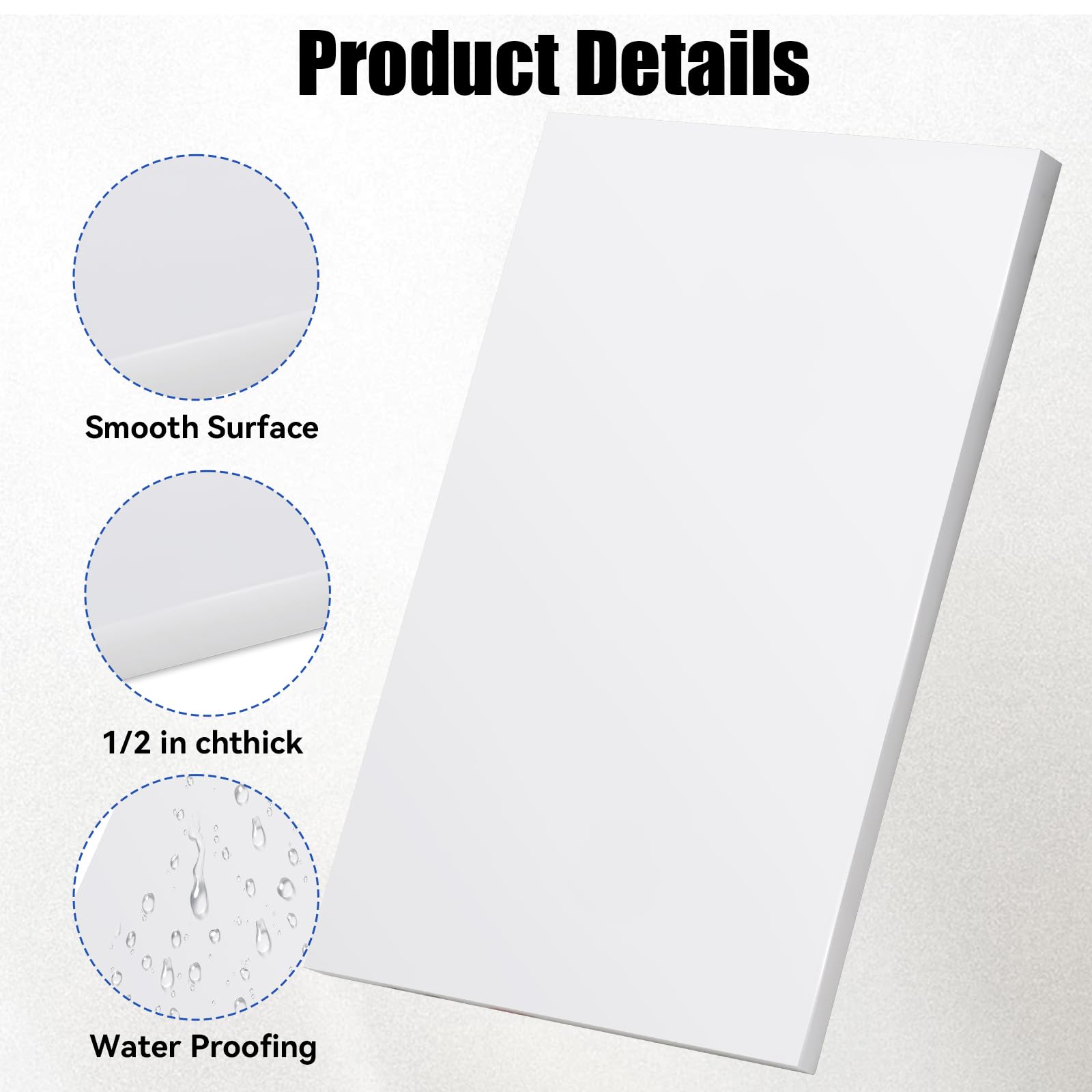 HDPE Plastic Block - 12x8in White Sheet -4