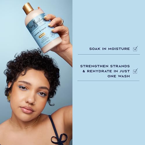 Image of SHEA MOISTURE Sheamoisture Hydrate & Repair Moisture Shampoo For Damaged Hair Manuka Honey Moisturizing With Shea Butter 13 Oz