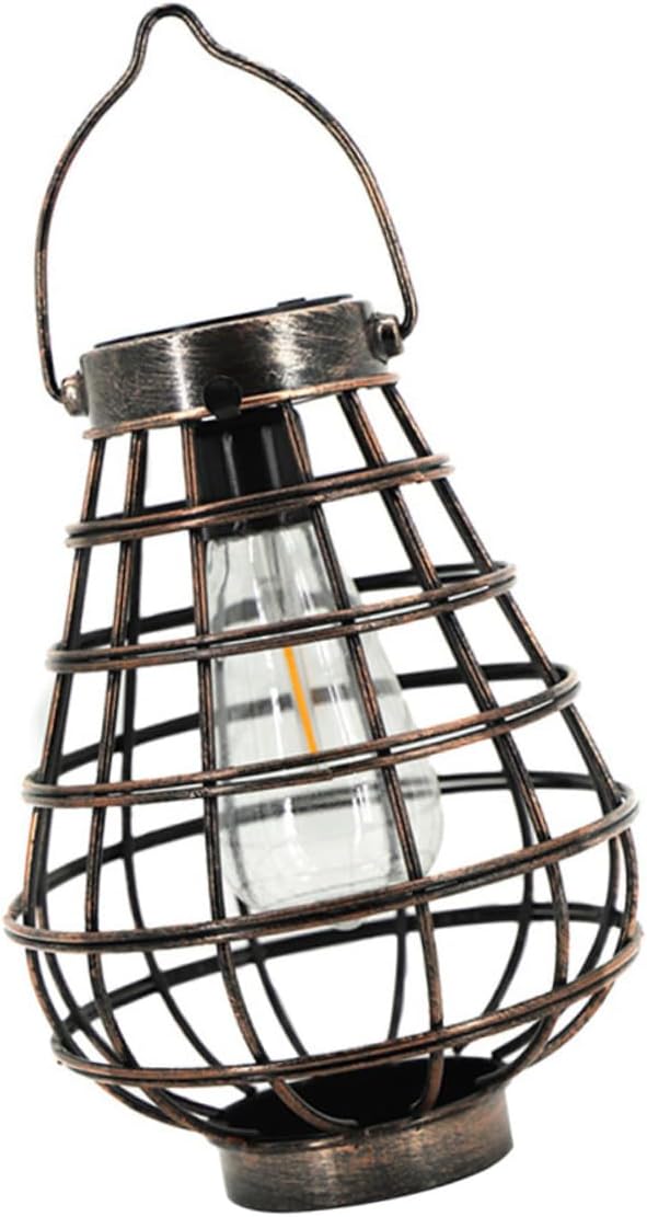 1pc Solar Hollowed Pendant Lamp Outdoor Light for Garden Balcony Decoration Elegant Black Solar Hanging Lantern for Courtyard Lawn Patio Use