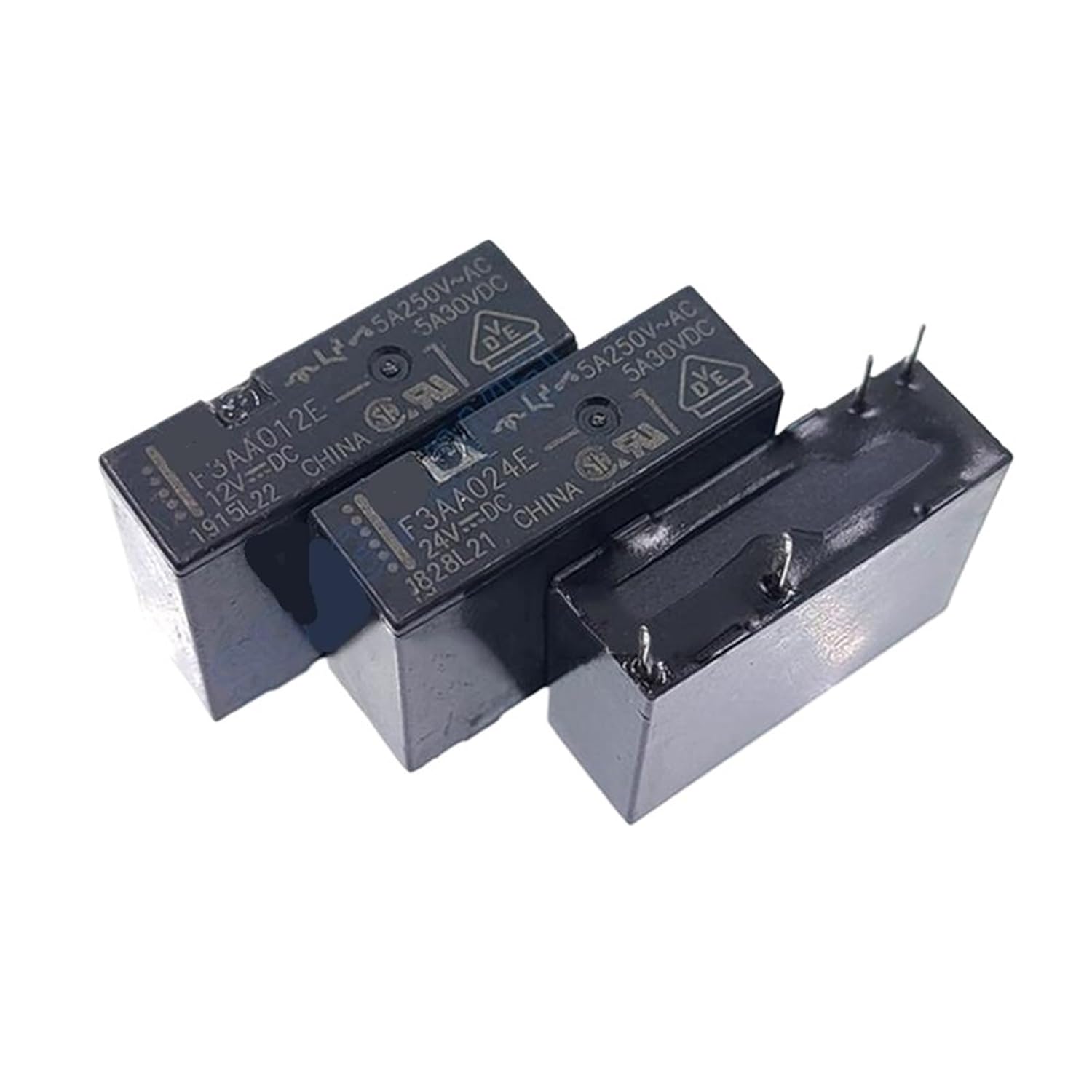 20Pcs/Lot F3AA Power Relays 1 Form A 1 Pole 5V 12V 24V 4PIN 5A 250VAC 30VDC F3AA012E F3AA005E F3AA024E(F3AA024E 5A)