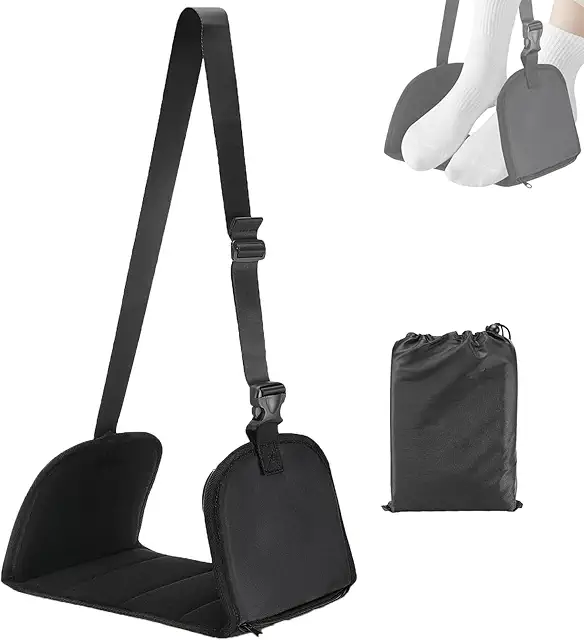 Voeten Hangmat Vliegtuig: Draagbare Footrest met Geheugenschuim voor Reizen