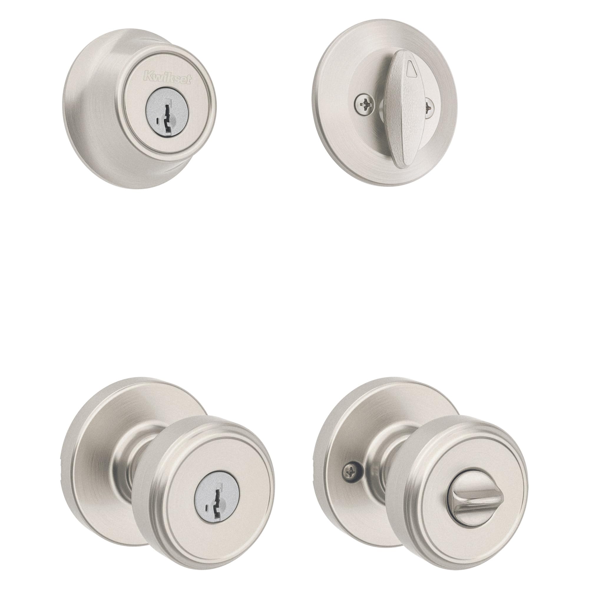 Kwikset Maven Matte Black Deadbolt Handle Set -10