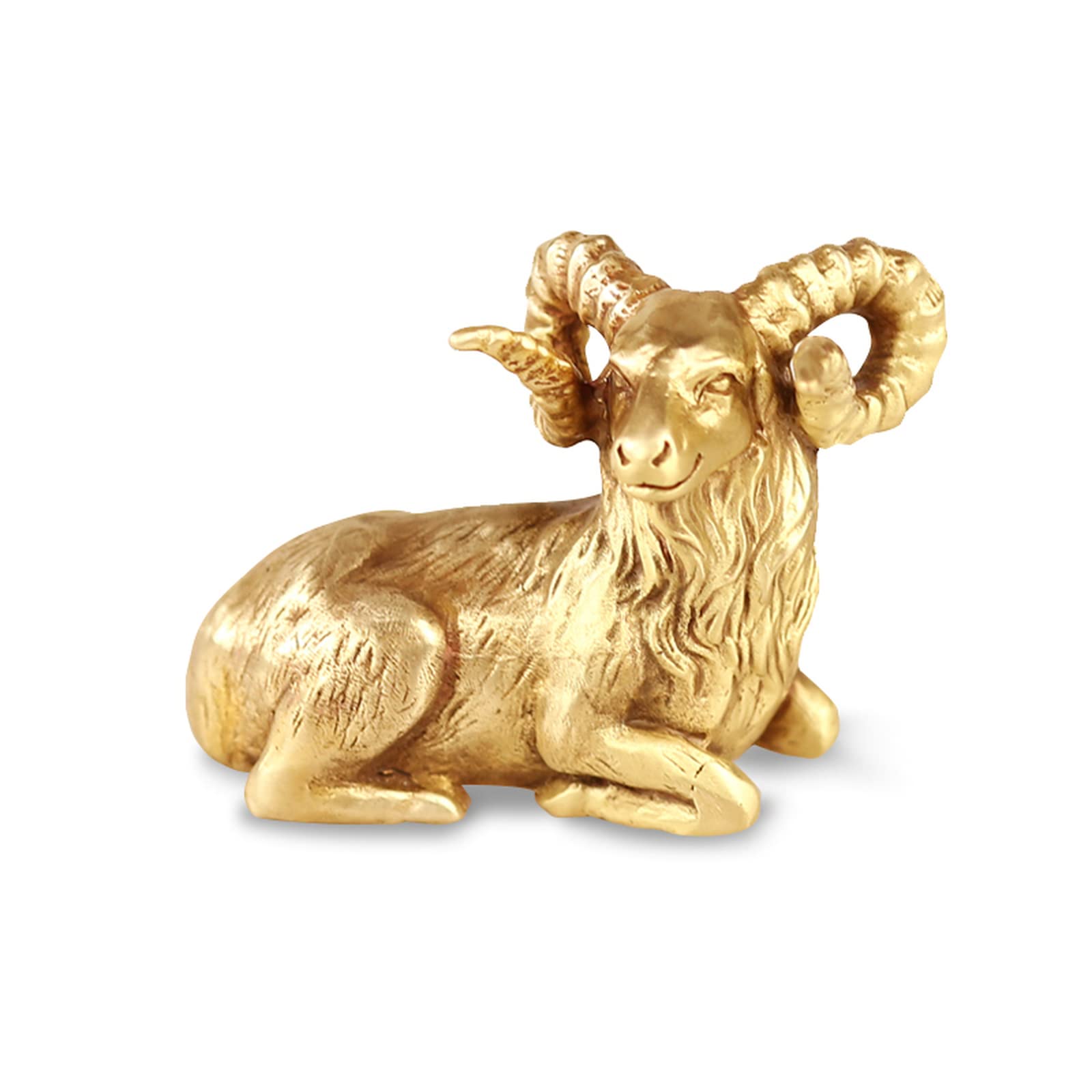 NGDFGR Copper Goat Figurines Crafts,Metal Brass Feng Shui Goat Statue,Tea Pet Table Ornament Home Sand Table Decor Accessories Study Paperweight