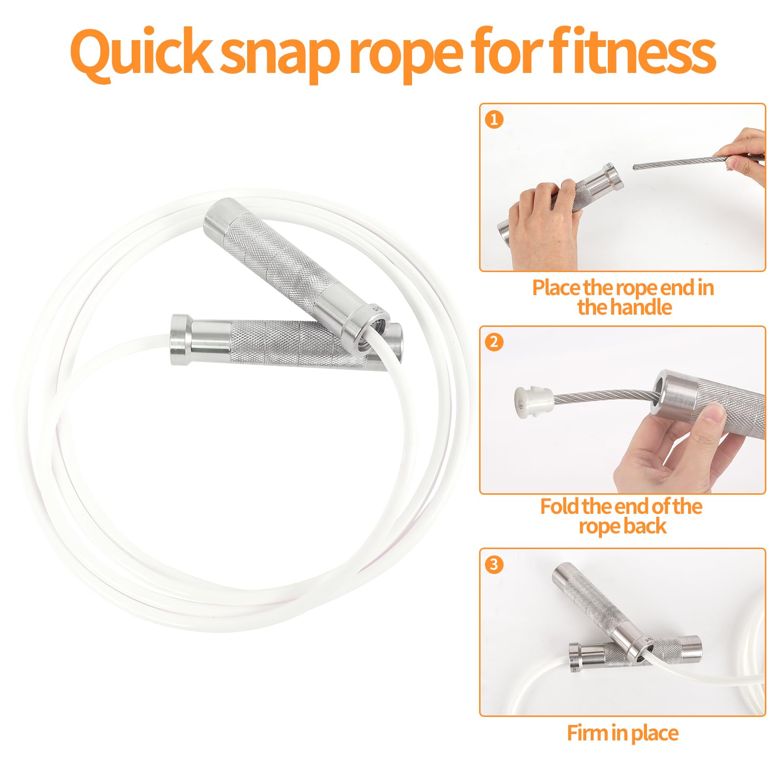 Skipping Rope for Sports and Fitness, Speed Jump Rope - With 2