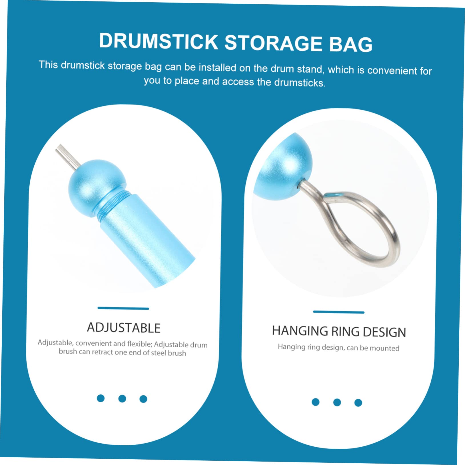 ifundom Drum Brush Accessories Set Retractable Drum Wire Brush Stainless Steel for Jazz Drum Set Stable Strong Beginner-friendly