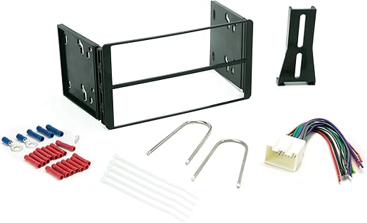 Scosche ICFD1BN Double DIN Radio Install Dash Kit and Harness Compatible with Select 1995-11 Ford, Lincoln, Mazda & Mercury Vehicles - Complete Basic Car Stereo Installation Kit - Does Not Retain SWC