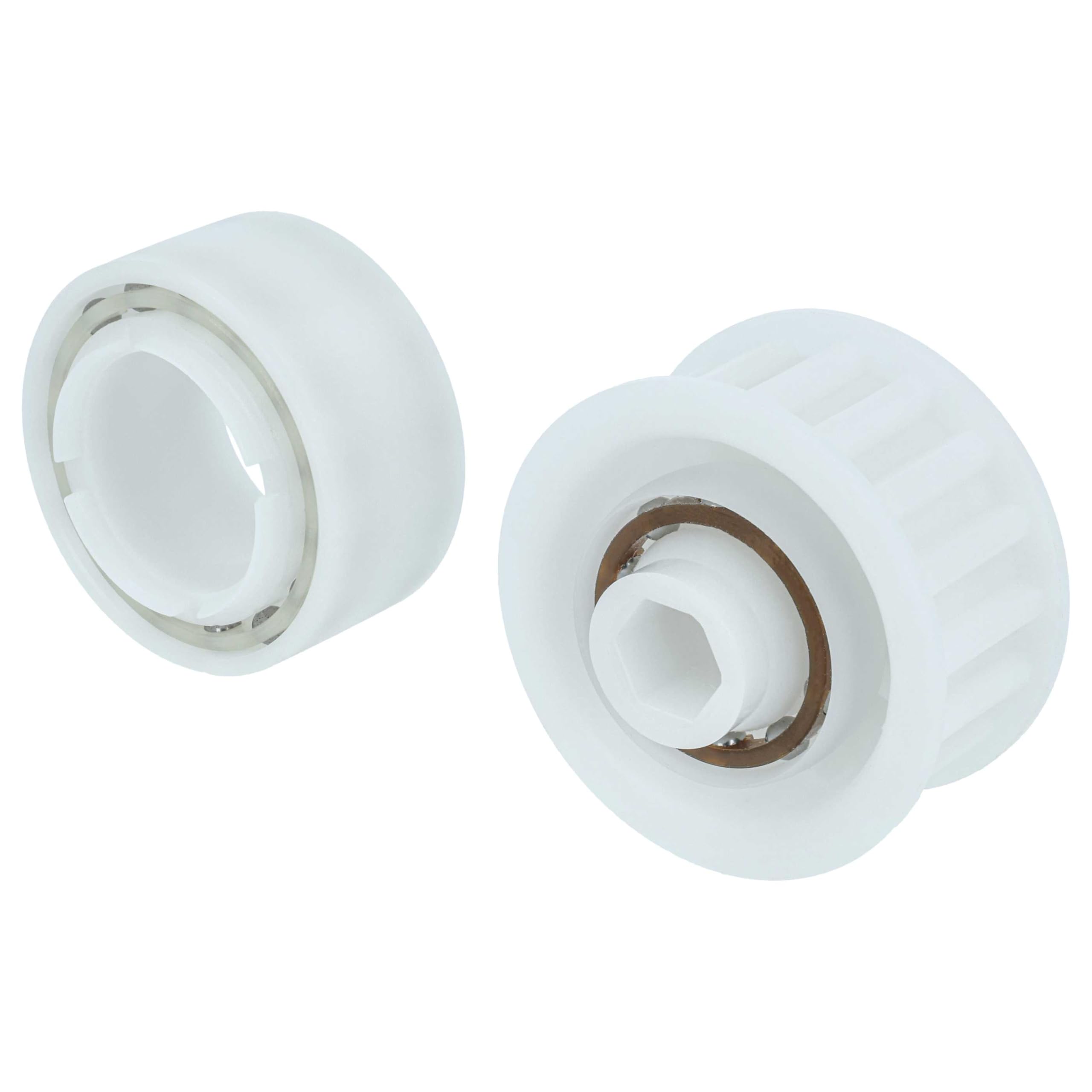 vhbw 4X Führungsräder, 2X Riemenscheiben Ersatz für Maytronics Dolphin 3884997-R6, 3884997-R3 für Poolsauger