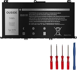 Ouside 357F9 Laptop Battery [11.4V 74Wh 6333mAh] Compatible with Inspiron 15 7000 7559 7557 7567 7566 7759 INS15PD Series, 0GFJ6 357F9 071JF4 71JF4 and More