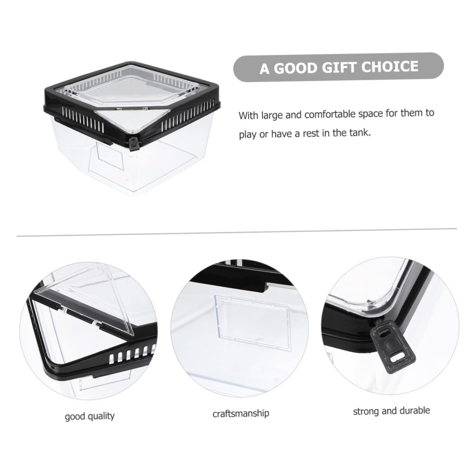 Caja de alimentación plástico for Reptiles