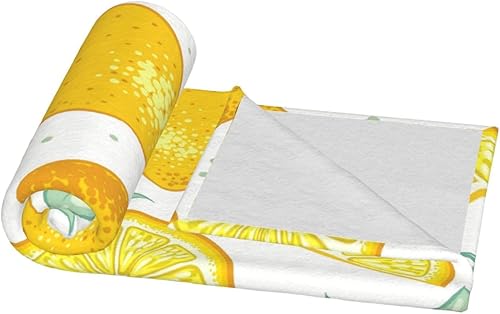 Miniatura 7 de Manta de limón para mujer, suave manta de forro polar de verano, lavable, manta ligera de viaje para sofá, cama, sofá para todas las estaciones, 50