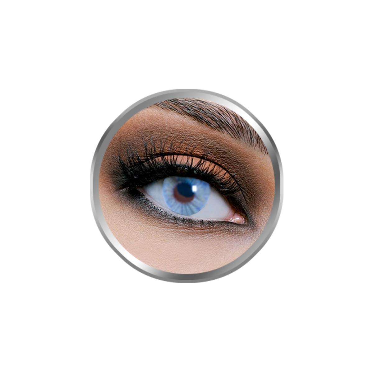 Flex Blue Contact Lenses, Original Unisex FlexEyes Cosmetic Contact Lenses, 6 Months Disposable, Blue Color