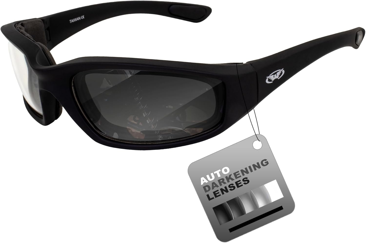 Global Vision Eyewear Men's Kickback 24 Sunglasses with Photochromic Color Changing Lenses