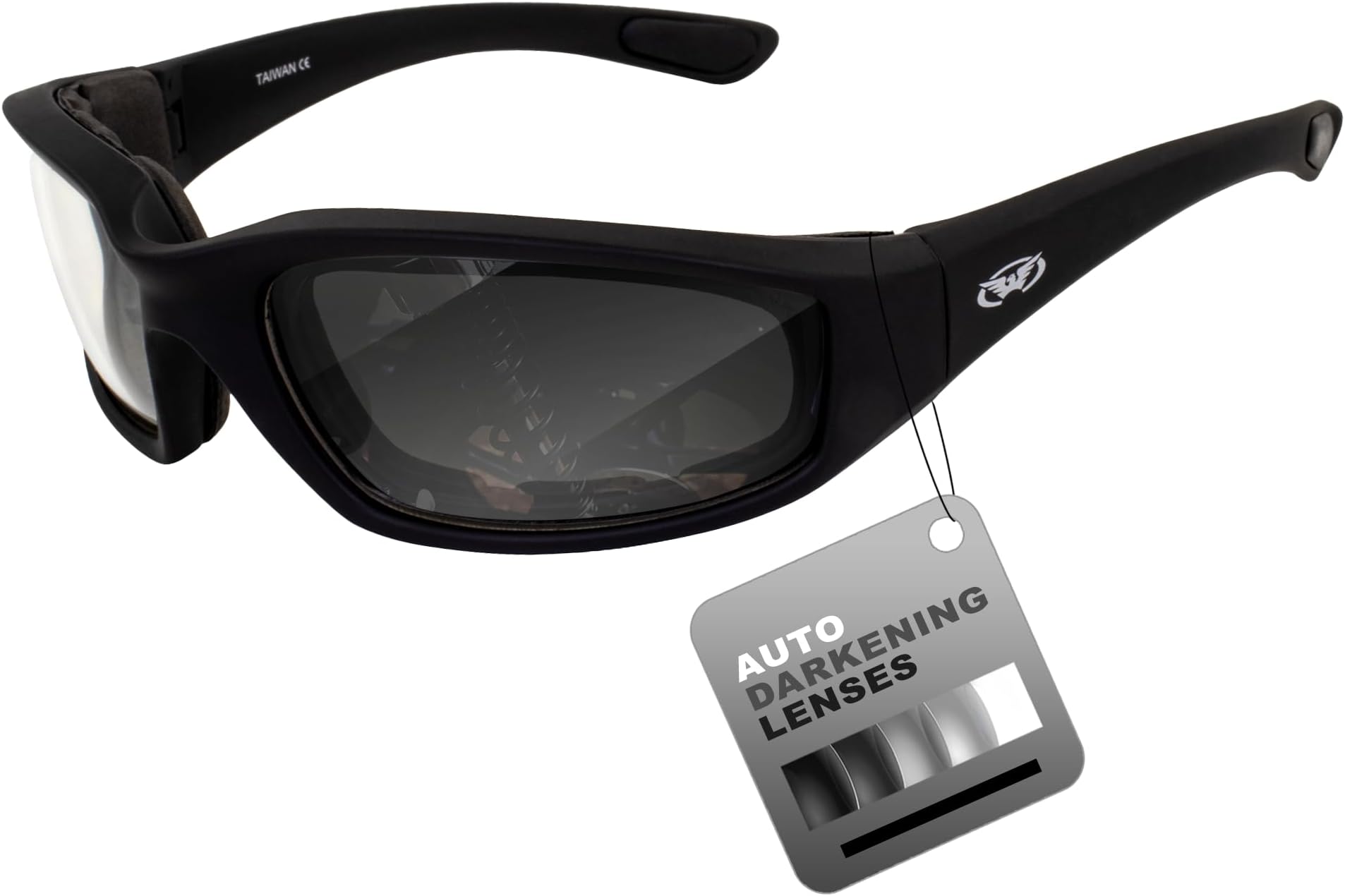 Global Vision Eyewear Men's Kickback 24 Sunglasses with Photochromic Color Changing Lenses