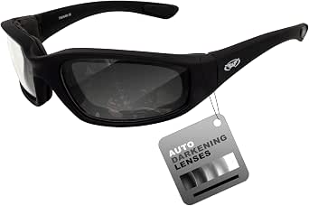 Global Vision Eyewear Men's Kickback 24 Sunglasses with Photochromic Color Changing Lenses