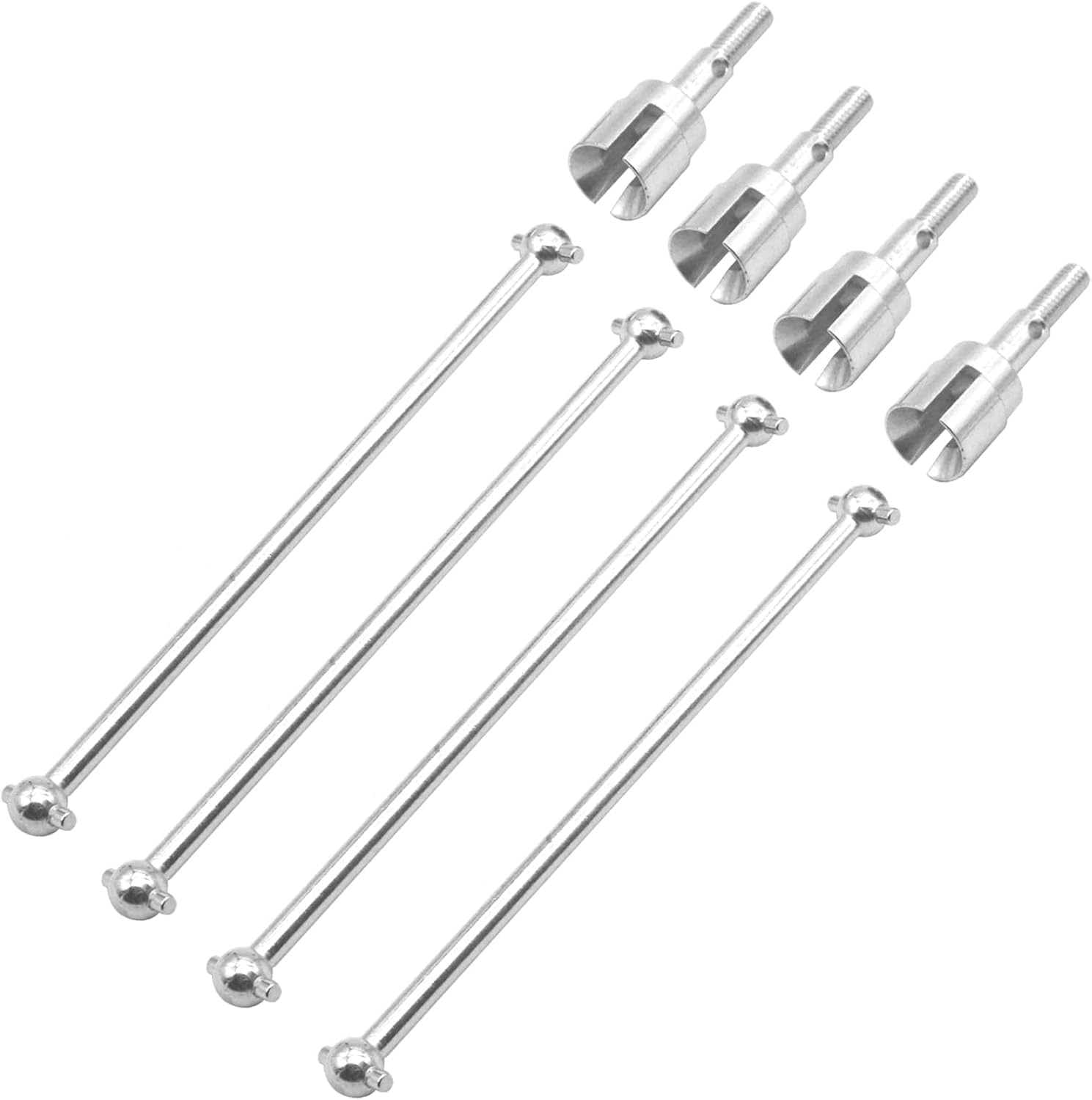 Steel Dogbones 89.5mm Drive Shaft & Stub Wheel Axle 02033 Compatible with Redcat Volcano HSP Exceed 1/10 RC Car Truck