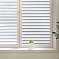Vista 8 de Película para ventana con patrón de persianas, película de privacidad esmerilada para ventana, calcomanías decorativas de vinilo para ventana