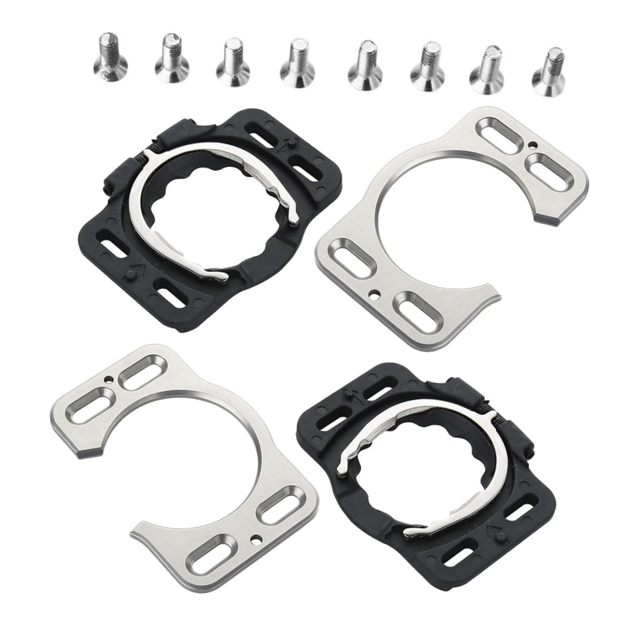 Copripedale Tacchetta Bici Strada 2 Pezzi in Acciaio Inox | Montaggio Rapido, Fit Preciso per Pedale e Scarpe da Ciclismo, Set Compatto per Bici Strada