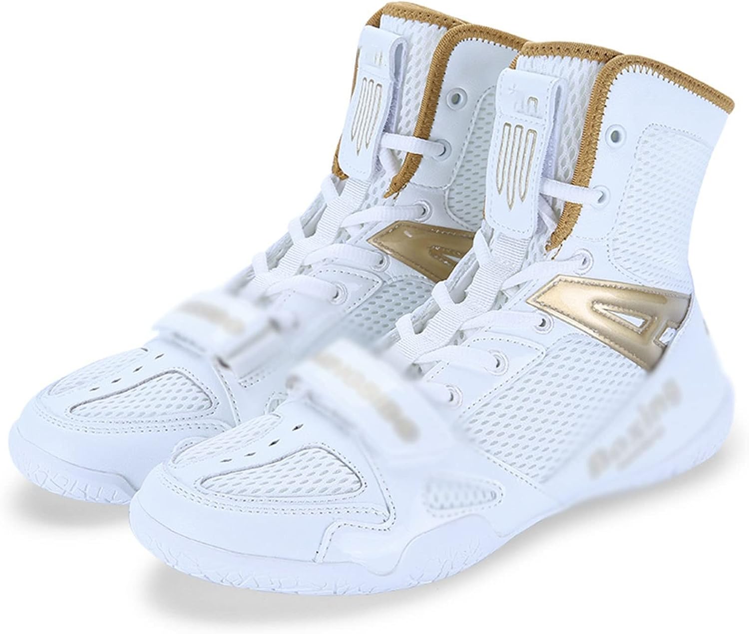 Men's Wrestling Shoes High-top Boxing Shoes with Mesh Ventilation Holes for Wrestling, MMA, Martial Arts, Powerlifting and Bodybuilding (Color : A, Size : 6.5 Women/5 Men)