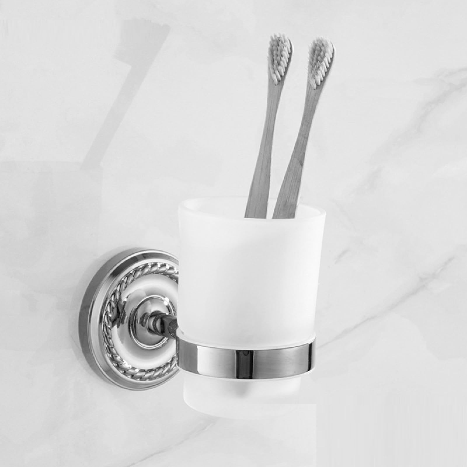 Fanjubei Brass Bathroom Shower Hanger, Single Cup Holder
