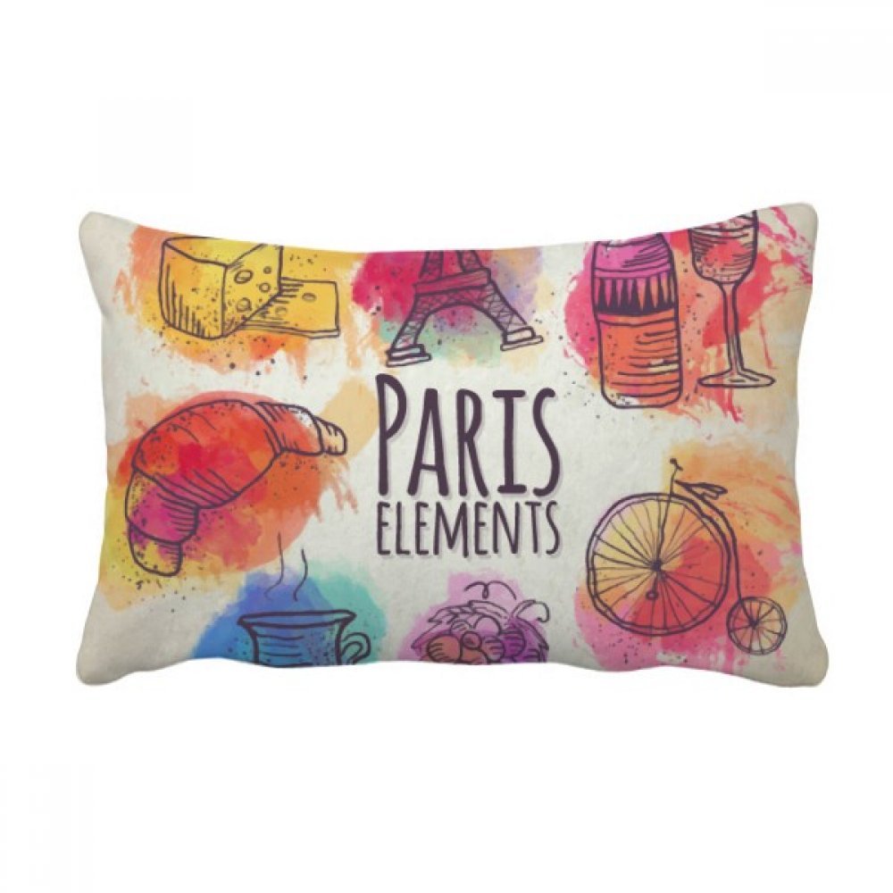 Oreiller lombaire de style France avec Tour Eiffel pour décor soigné
