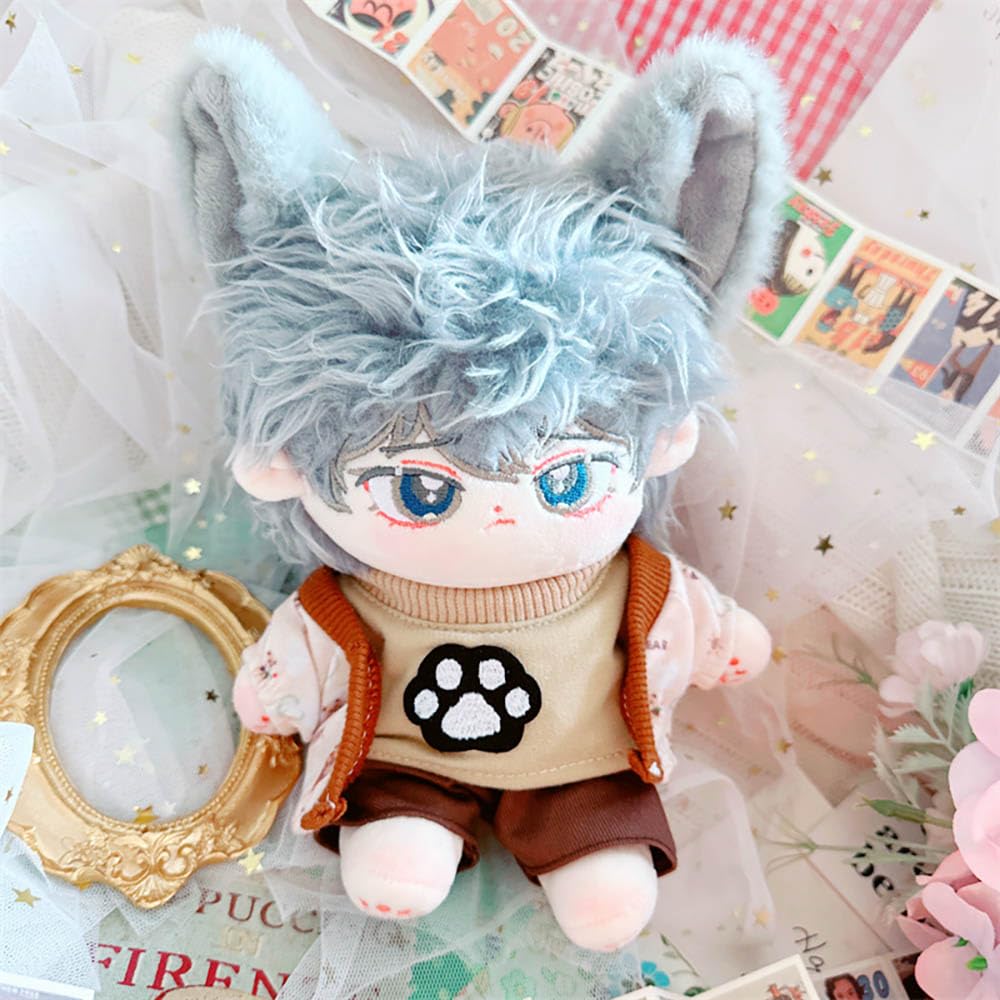 Niannyyhouse Doll Clothes 6-Piece Set For 15cm/20cm Plush Toys - Coat, Pants, Scarf, Backpack, Glasses & Shoes (Beige) - View #8