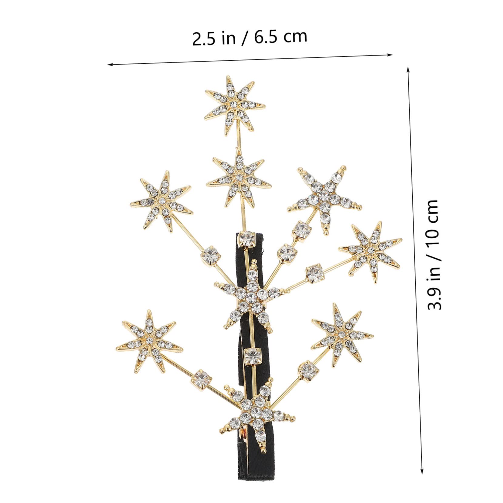 PartyKindom Creative Rhinestones Hair Clip for Women Elegant Branch Design Sparkly Barrette for Weddings Parties and Daily Wear Fashionable present Accessory