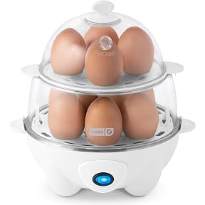 Dash Rapid Egg Cooker - Boiler, Poacher & Steamer - Includes Measuring & Recipe Guide - Dishwasher Safe - BPA Free - Holds 7 Eggs, Cream