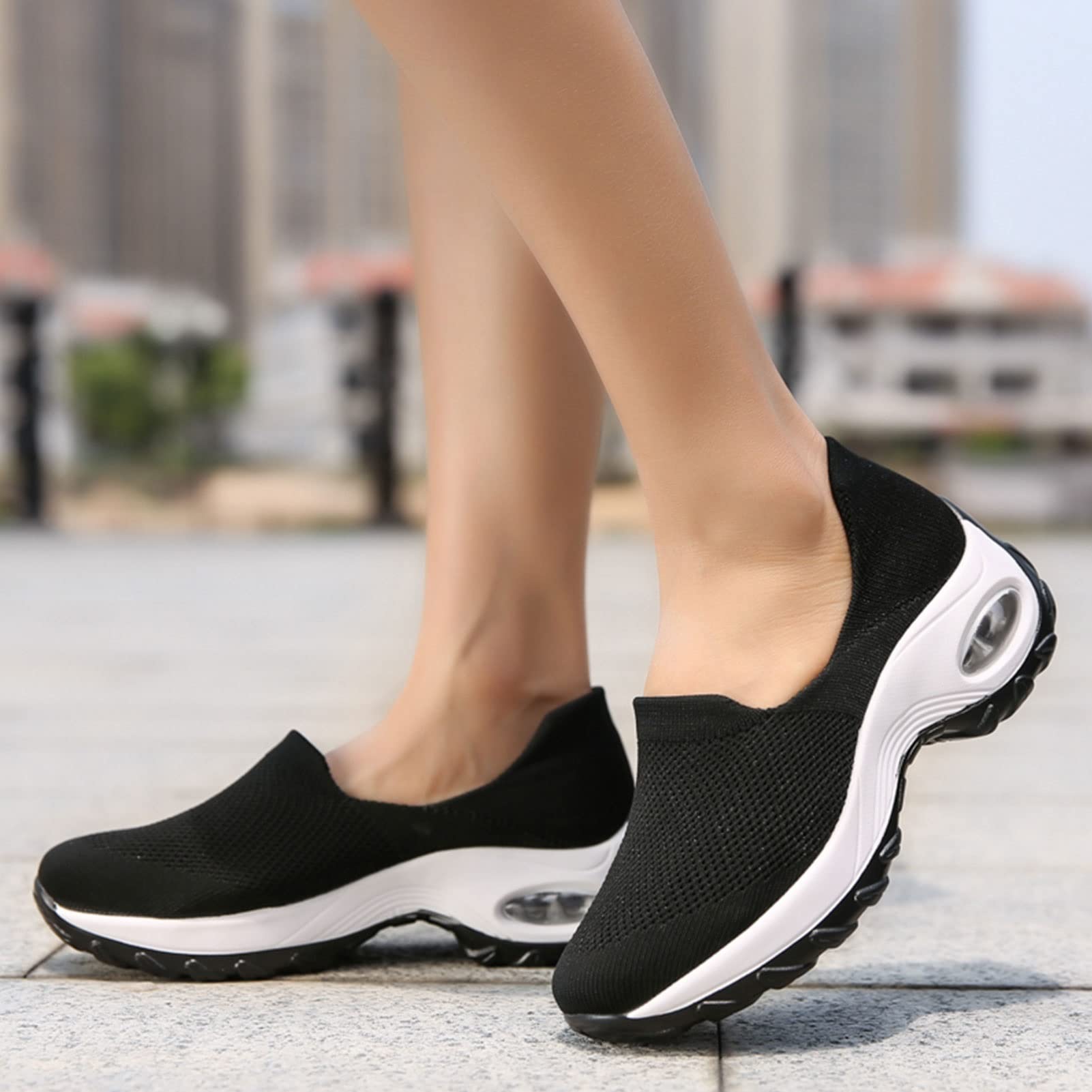 Ballerines Orthopédiques BIUBIULOVE Femme - Tricot Respirant Avec Support Voute Plantaire