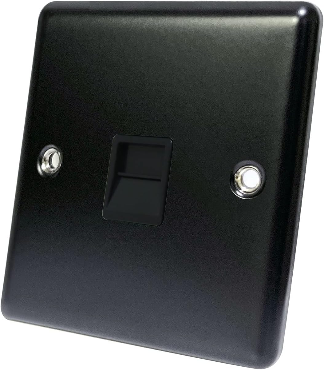 Matt Black Classical Telephone Master Socket Black Insert BT Phone