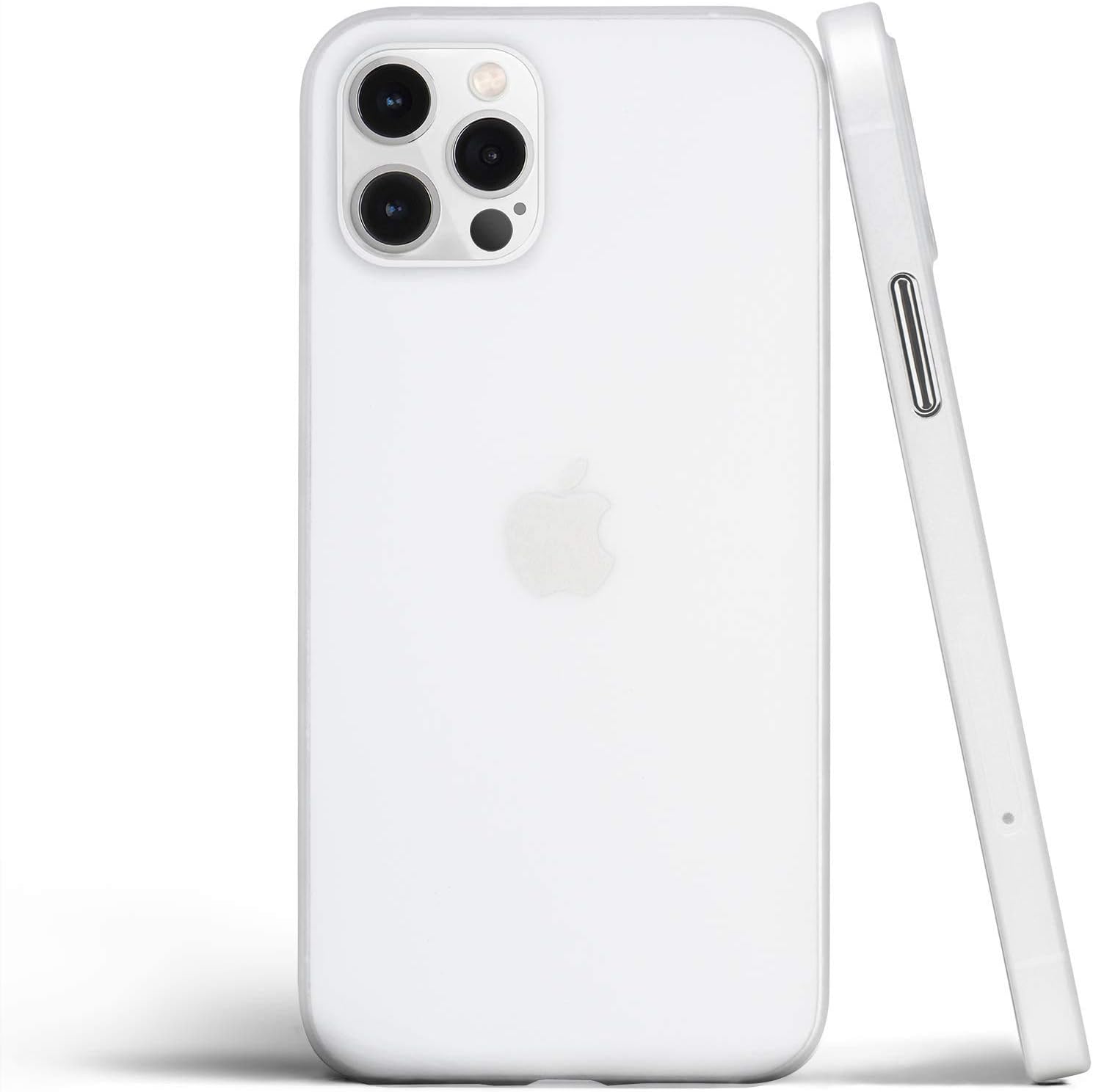 ExpressB® Ultra Thin Matte Anti Scratch Slim Fit Back Cover Case for for iPhone 12 | iPhone 12 Pro [6.1'] - White (Plastic)
