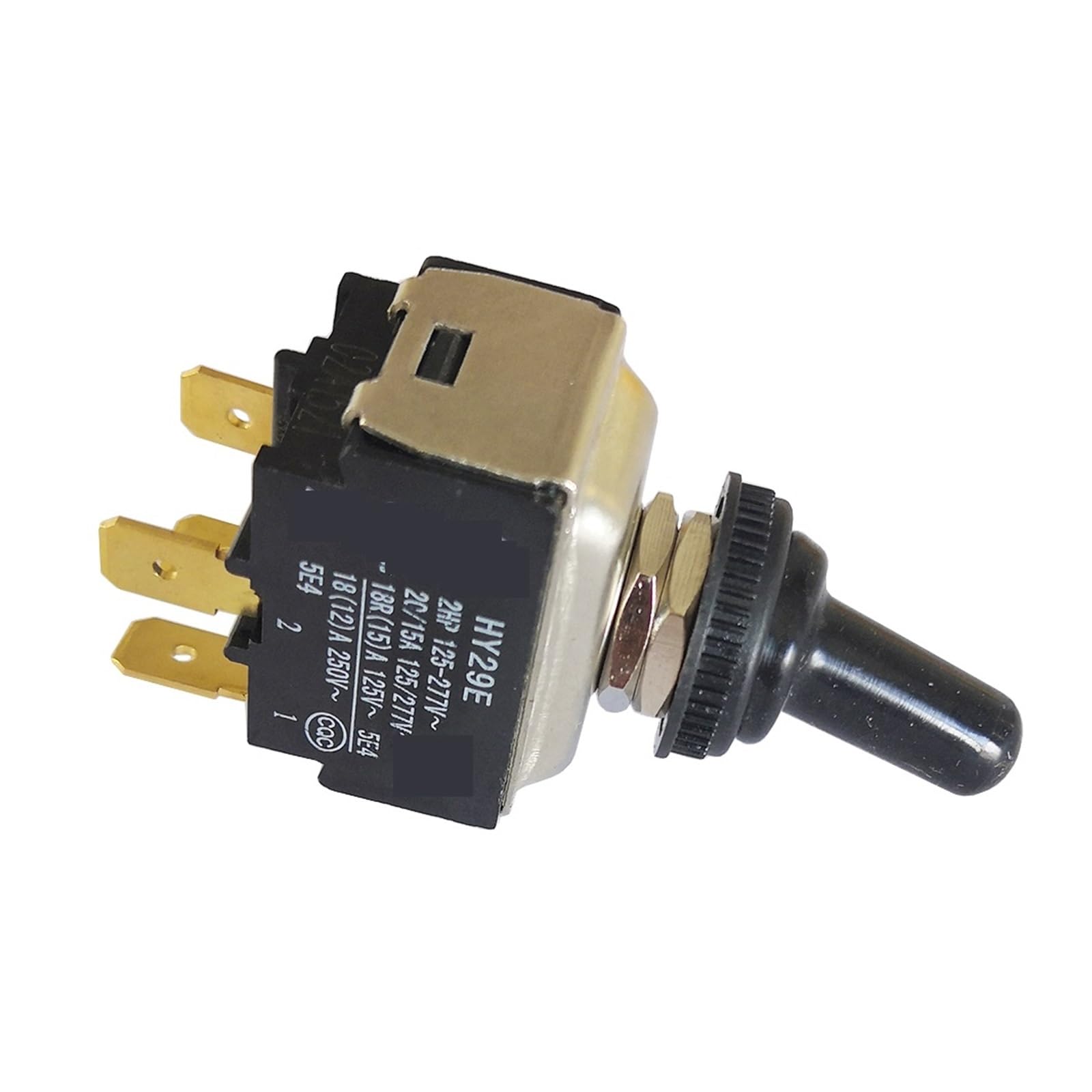 Emergency Stop Switch HY29E Toggle Switch with Silicone Protection Cover ON-Off DPST 2HP 20/15A 125V/250V 4 Terminals