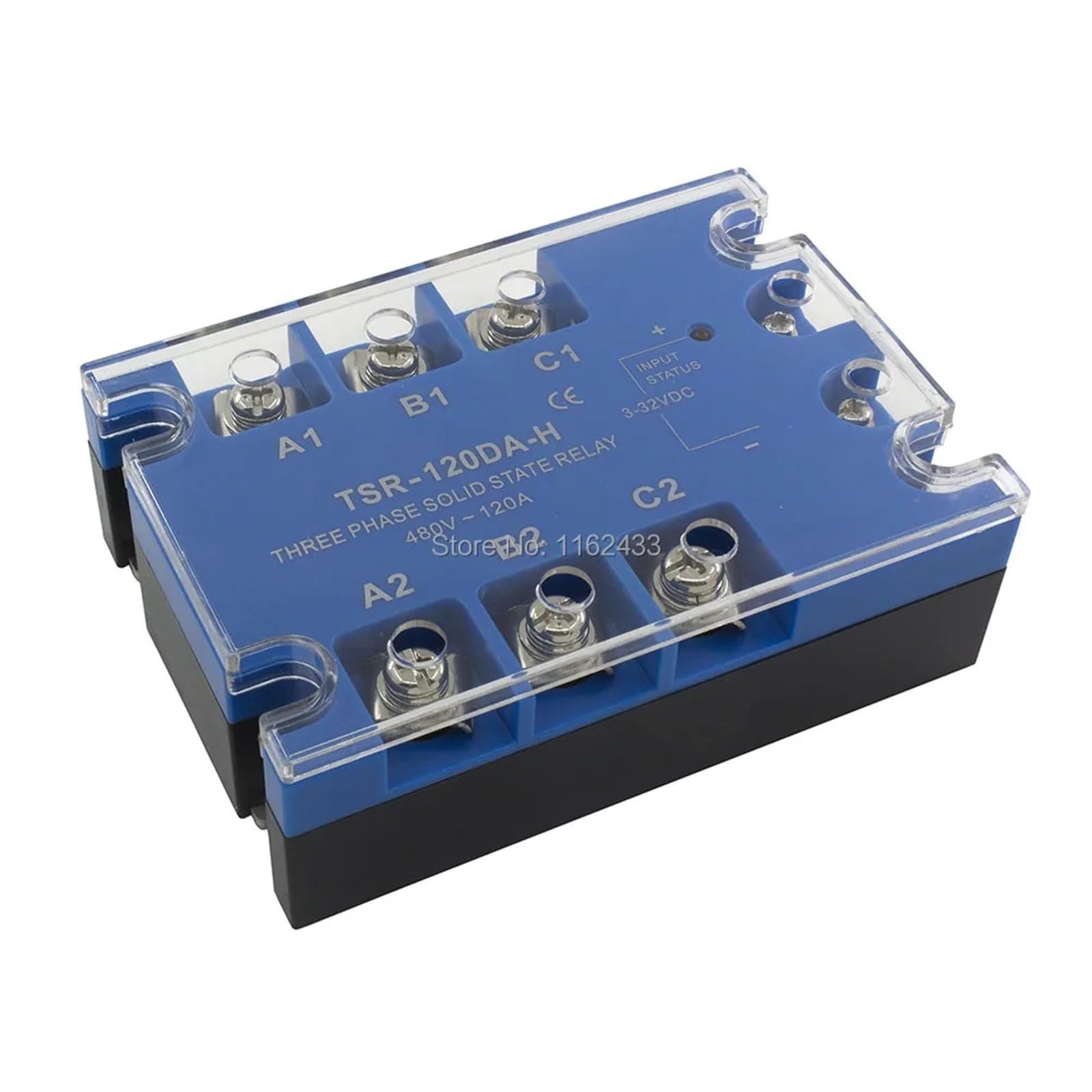 WEUSANXPL TSR-120DA-H Three Phase DC to AC 120A 90-480VAC Solid State Relay/SSR TSR-120AA