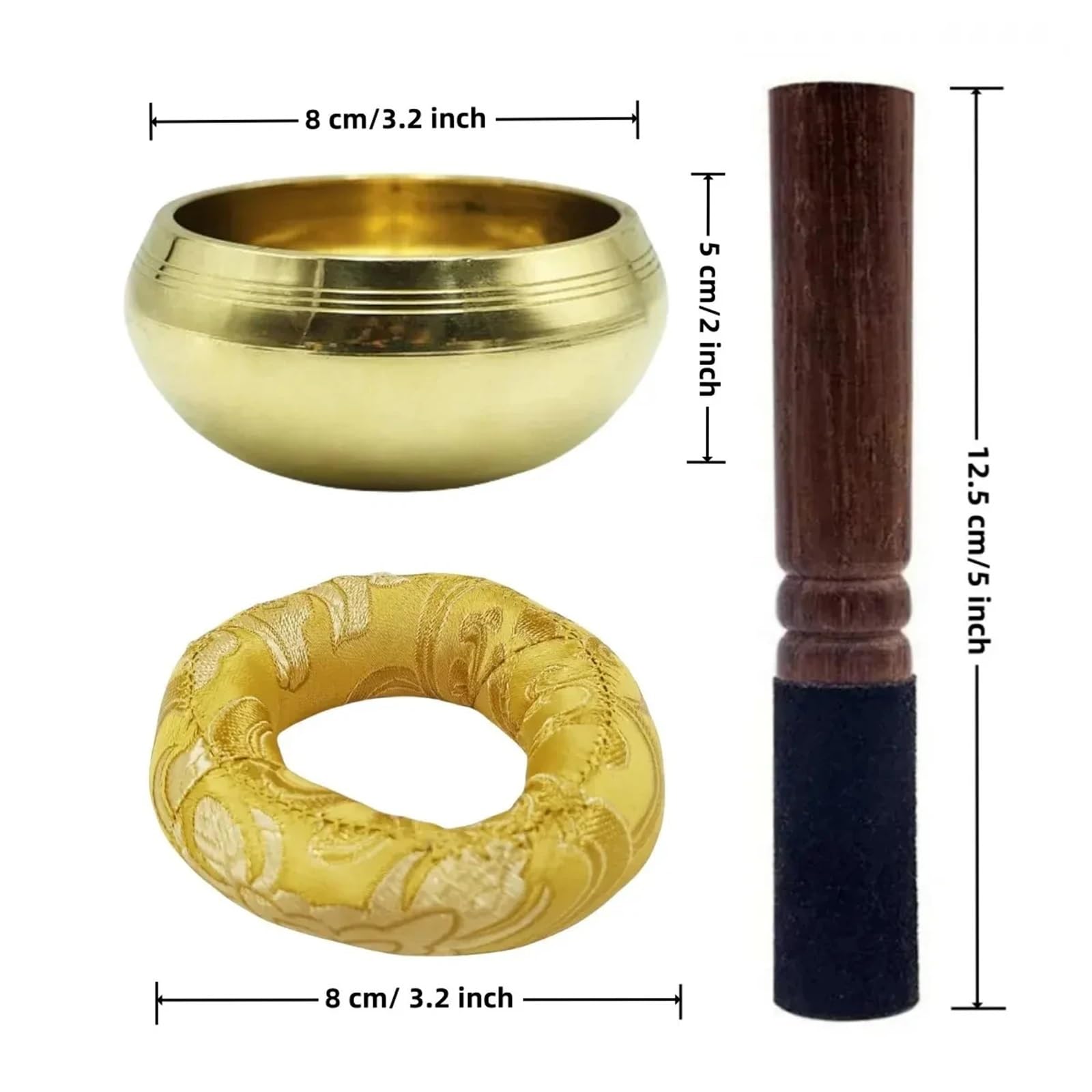 Set di campane tibetane for meditazione, yoga, stile lucido, antistress