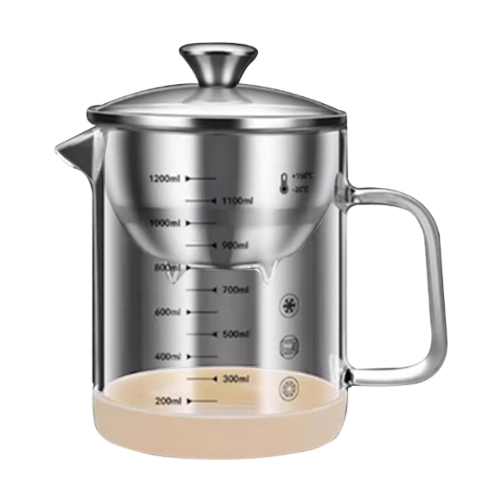 Separador de grasa y pot de acero inoxidable para reutilizar aceite