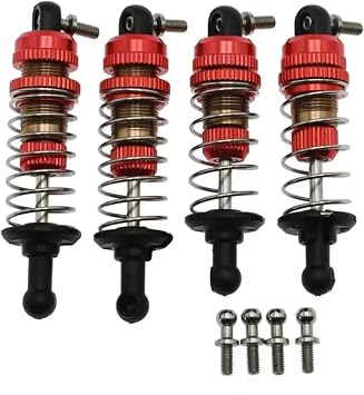 Compatible With SG1603 For SG1604 For SG1605 SG1606 For UDIRC UD1601 UD1602 1/16 RC Car Upgrade Parts 4Pcs Metal Oil Shock Absorber RC Shocks Damper