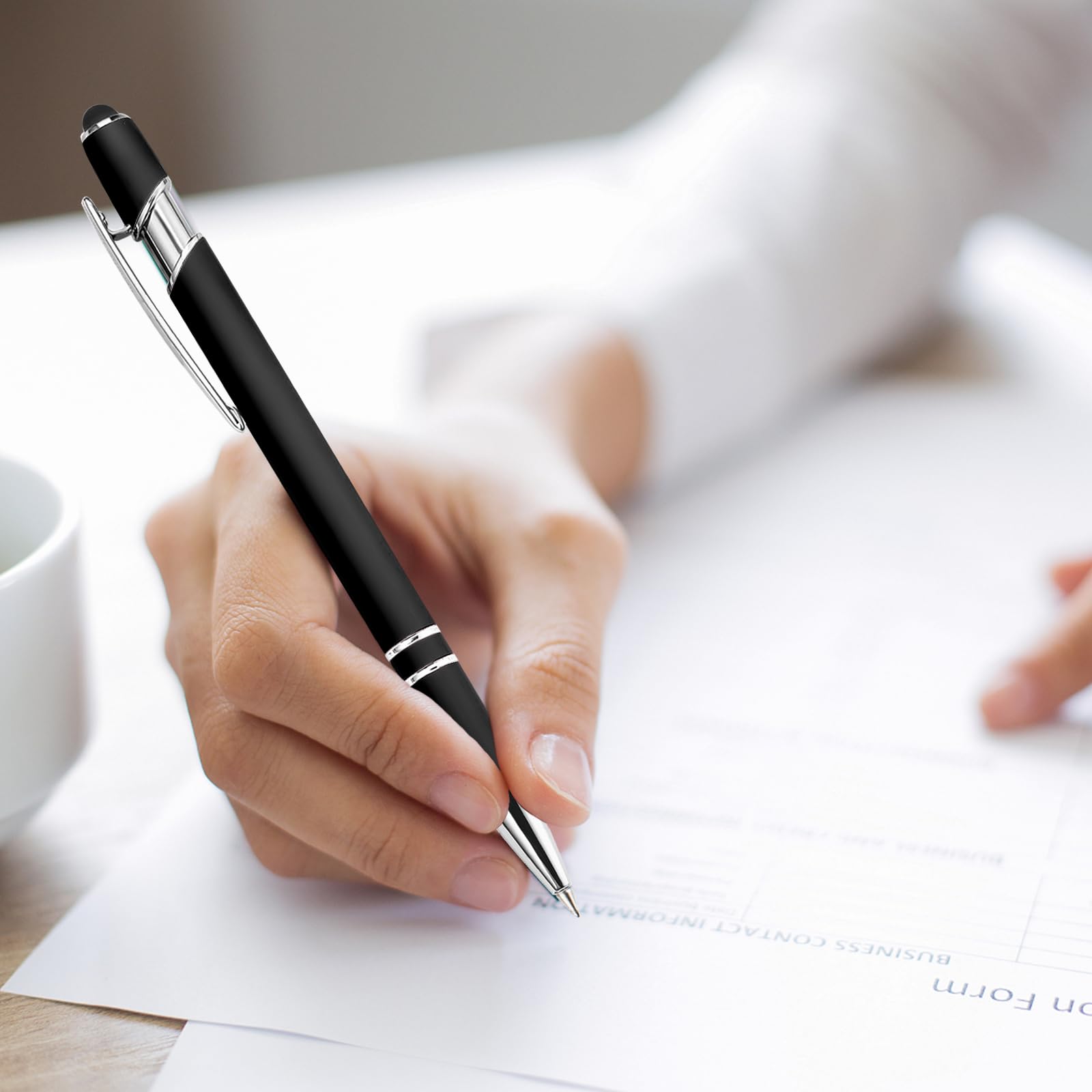 Ballpoint Pen Black Ink for Smooth Writing Retractable Pen 2-in-1 Medium Point Pen Gift Box Set for Office — view 3