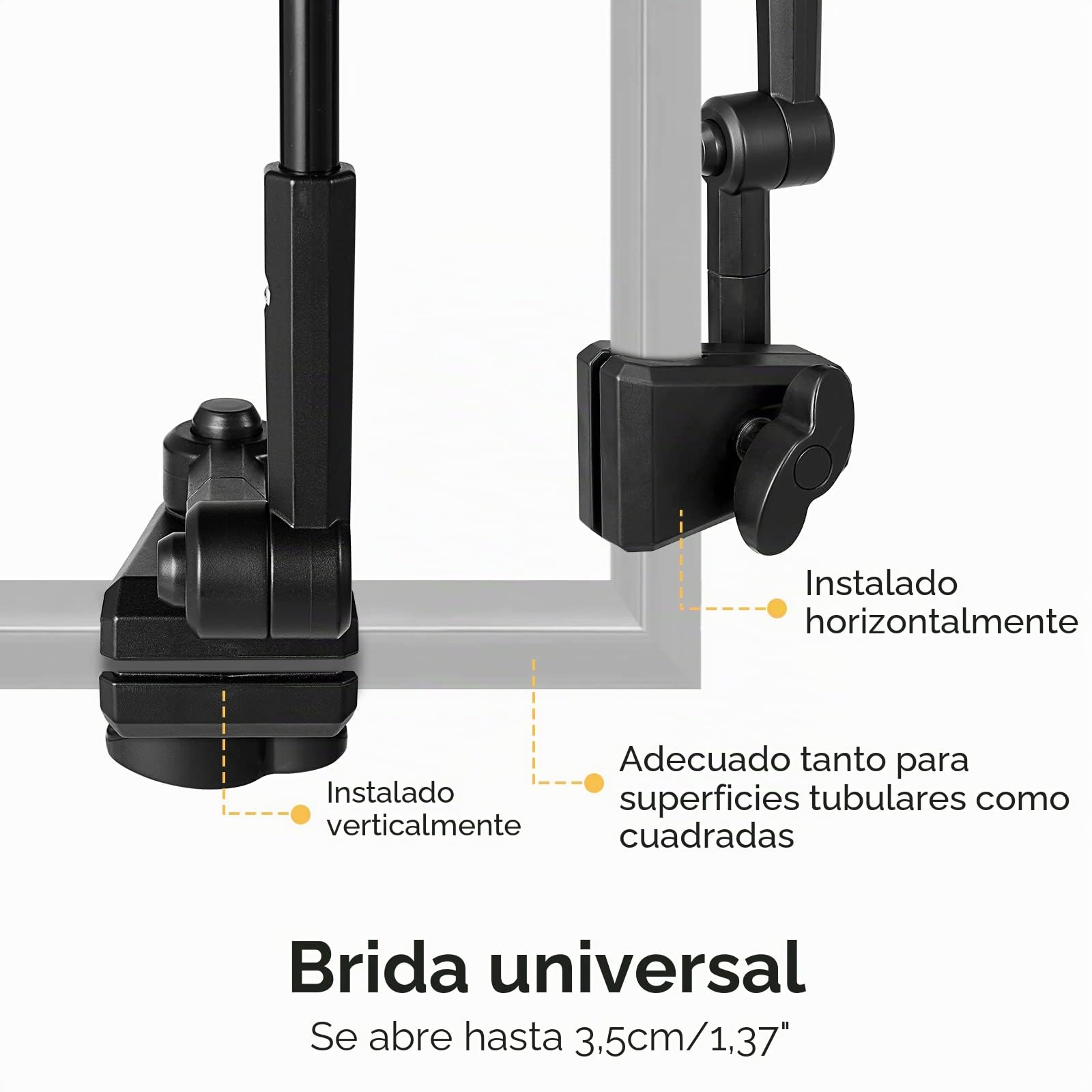 G4Free SPF 50+ Sombrilla de Playa Ajustable XL 47" x 45" con Abrazadera Universal para Silla Carrito de Golf Buggy Bleacher Patio