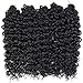 18inch Synthetic Deep Twist Crochet hair Bohemian Crochet Braids Natural Black Deep Wave Braiding hair Extensions (7Packs,1B)
