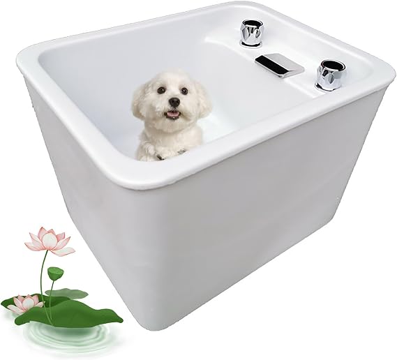 Square Acrylic Foot Soaking tub, Pedicure Bowl, Pedicure Foot Spa with Square Waterfall Outlet and Acupuncture Point Massage, for Home Spa Treatment Pedicure Chair Shampoo Sink