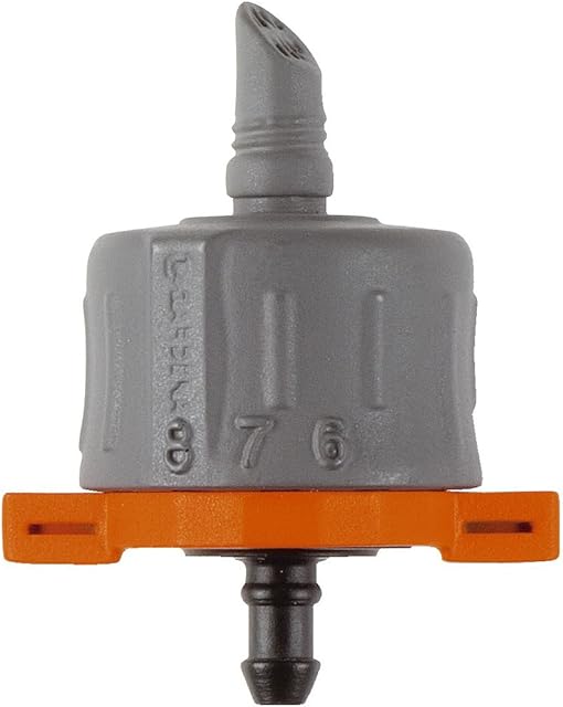 Gardena Micro-Drip-System regulowany kroplownik końcowy: kroplownik z kompensacją ciśnienia do roślin doniczkowych i roślin rosnących pojedynczo (8316-20)