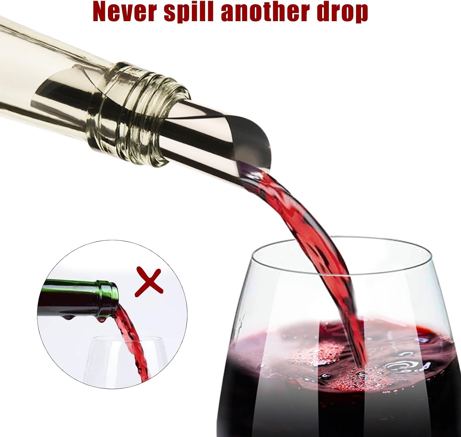10Pcs Wine Pourer Disc,Silver Wine Pourer and Stopper Discs Aluminum Foil Reusable Wine Bottle Pouring Disc Thin Drip Stop Pour Spout Card for Wine Beverage Liquid Dispenser (10)