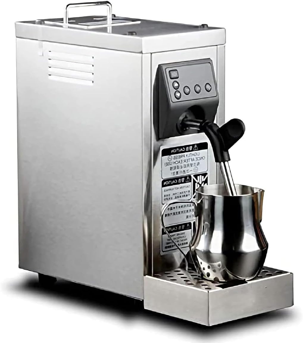 Espumador de leche, máquina automática de espuma de café con función de memoria, acero inoxidable, rango de temperatura de 40 °C a 90 °C, 1450 W