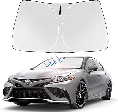 Parasol plegable para parabrisas delantero, ajuste personalizado para Toyota Camry LE XLE Hybrid SE XSE Sedan Accesorios 2022 2021 2020 2019 2018